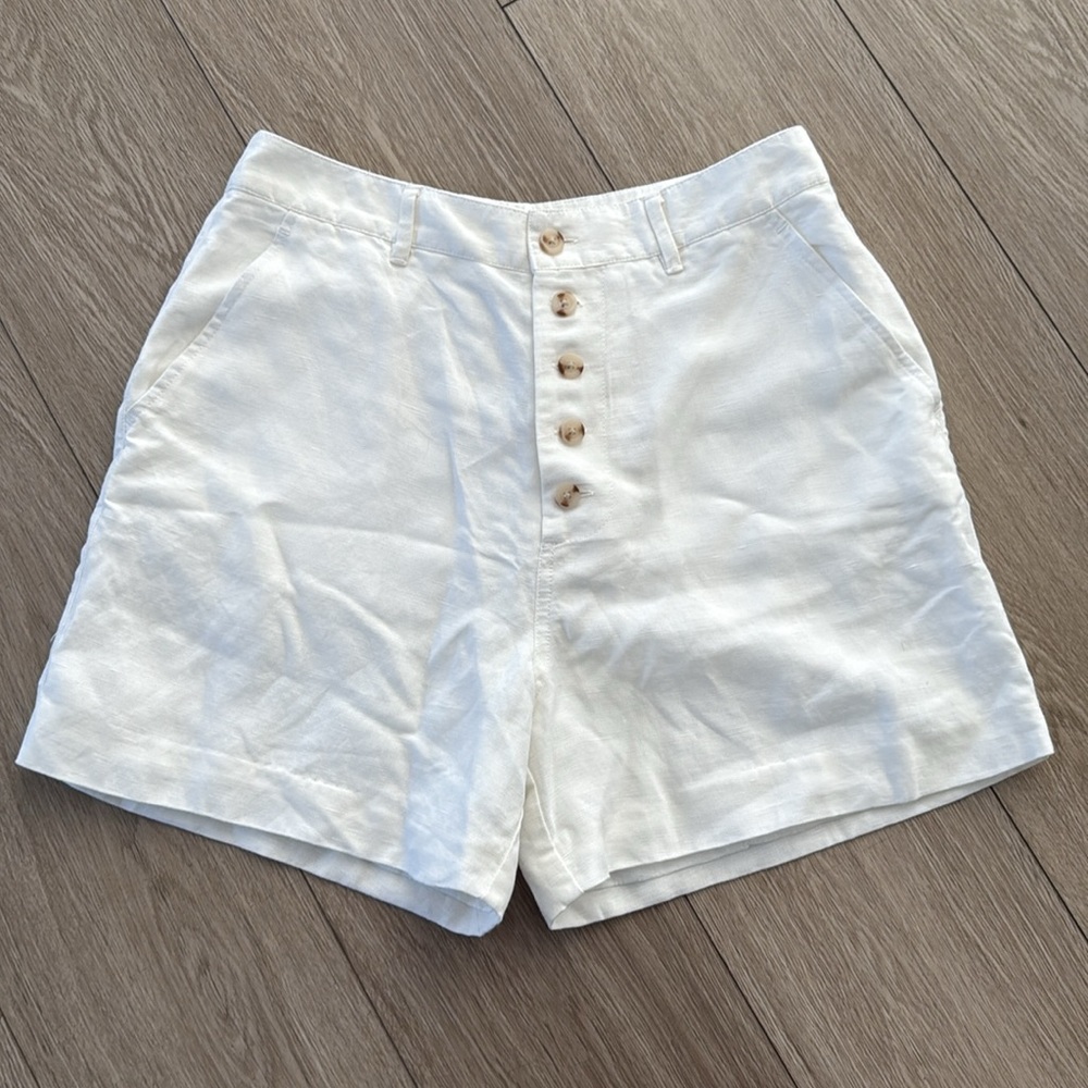 Onia Air Linen Boyfriend Short Solid White NWT size medium - Picture 3 of 9
